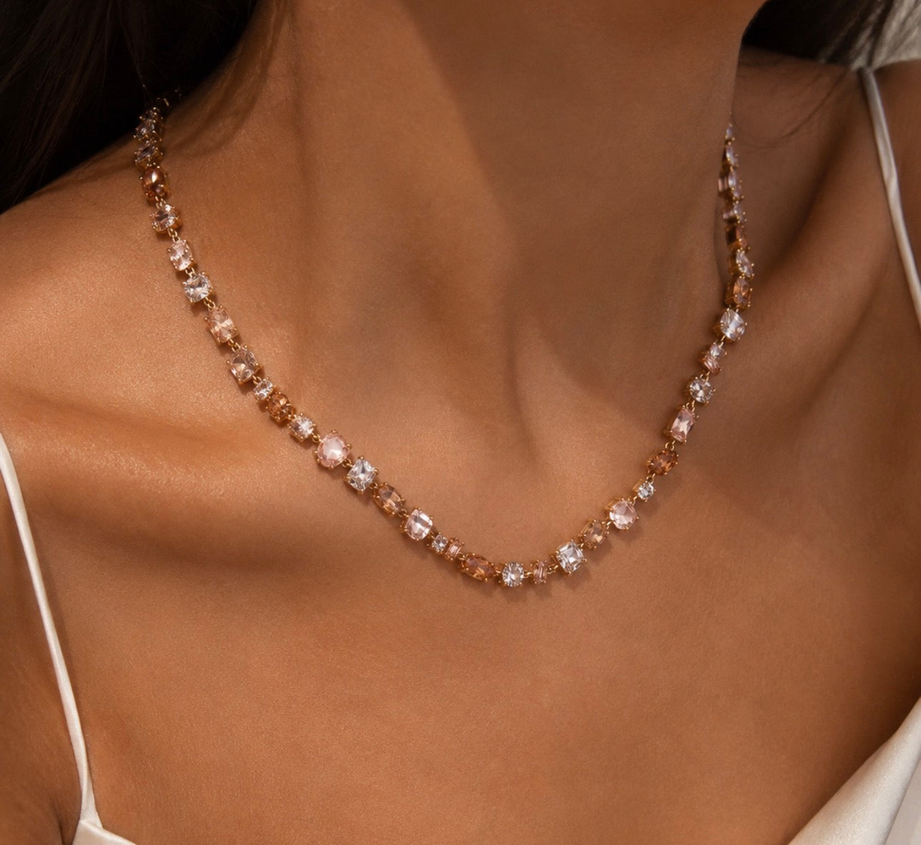 Collana Cristal Gold e Silver
