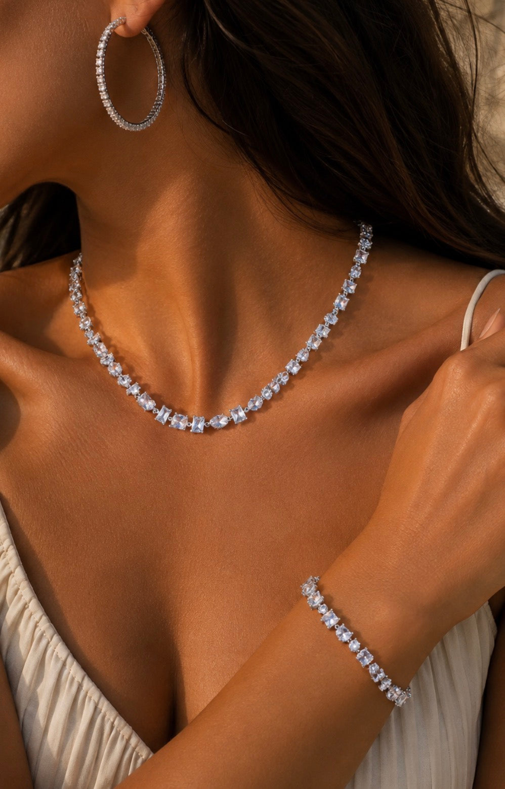 Collana Cristal Gold e Silver